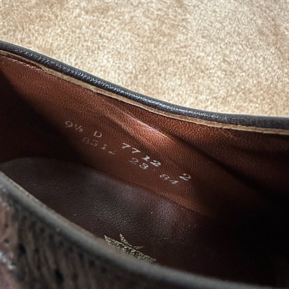 Dacks Bond Street Brown Brogue Derby 9.5D shoes - Picture 8 of 8